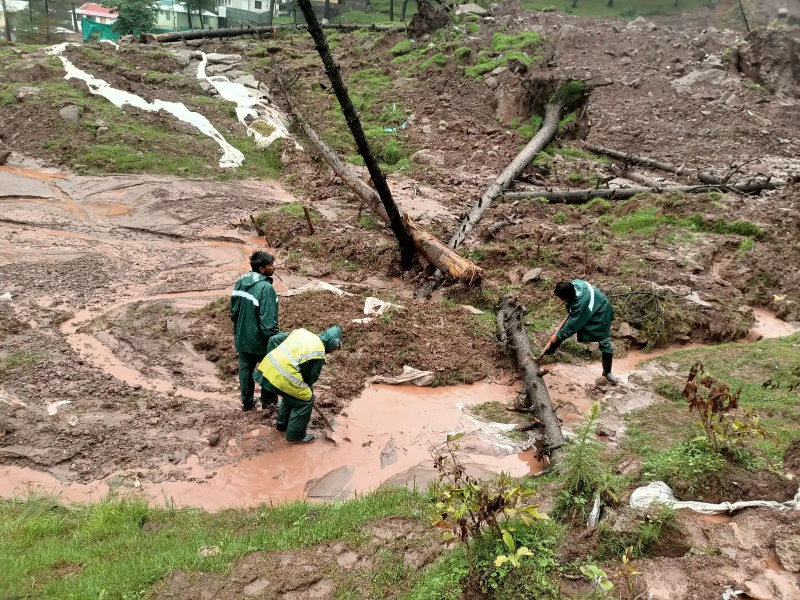 Heavy rainfall in Murree during the monsoon.